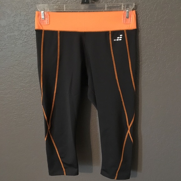 bcg Pants - Orange and Gray Capri Leggings